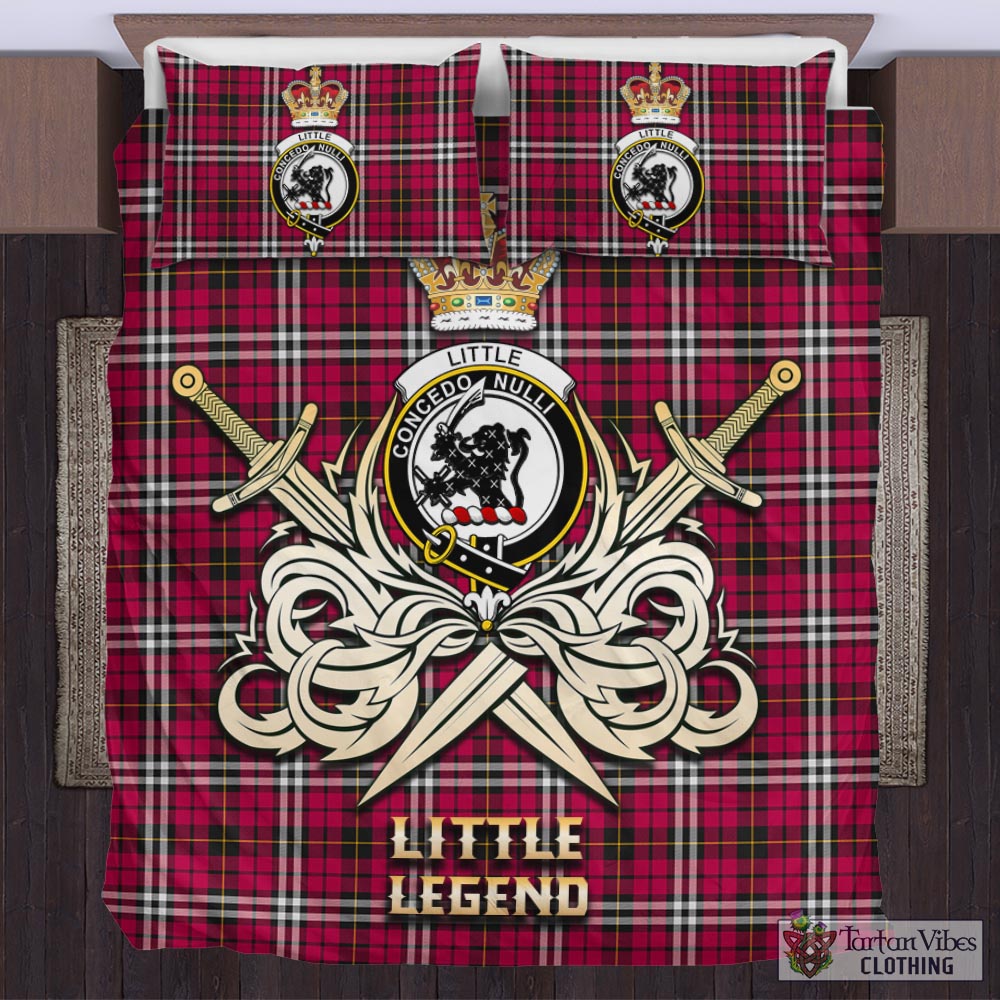 Tartan Vibes Clothing Little Tartan Bedding Set with Clan Crest and the Golden Sword of Courageous Legacy
