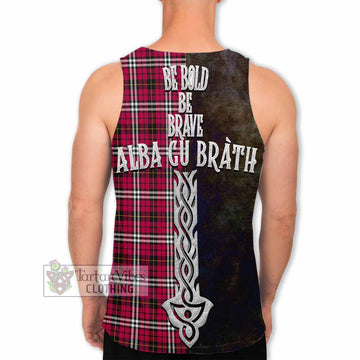 Little Tartan Family Crest Men's Tank Top Alba Gu Brath Be Brave Lion Ancient Style