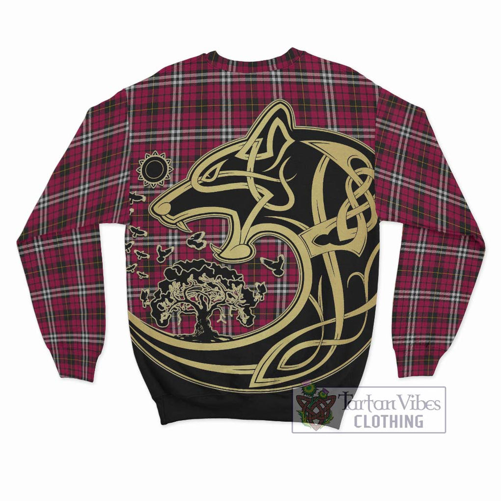 Little Tartan Sweatshirt with Family Crest Celtic Wolf Style - Tartan Vibes Clothing