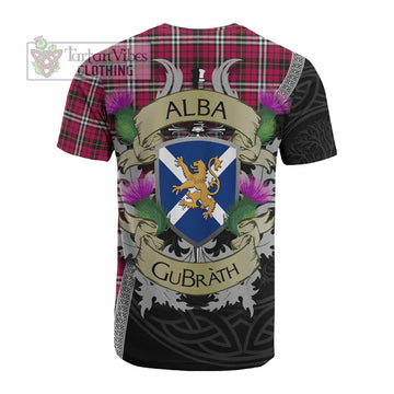 Tartan Vibes Clothing Little Tartan Family Crest Cotton T-shirt Lion Rampant Royal Thistle Shield Celtic Inspired