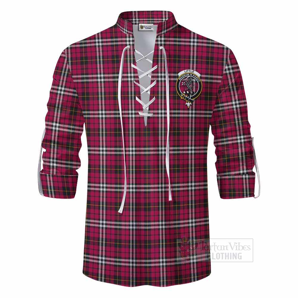 Tartan Vibes Clothing Little Tartan Ghillie Kilt Shirt with Family Crest DNA In Me Style