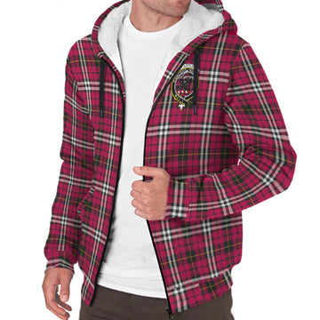 Little Tartan Sherpa Hoodie with Family Crest