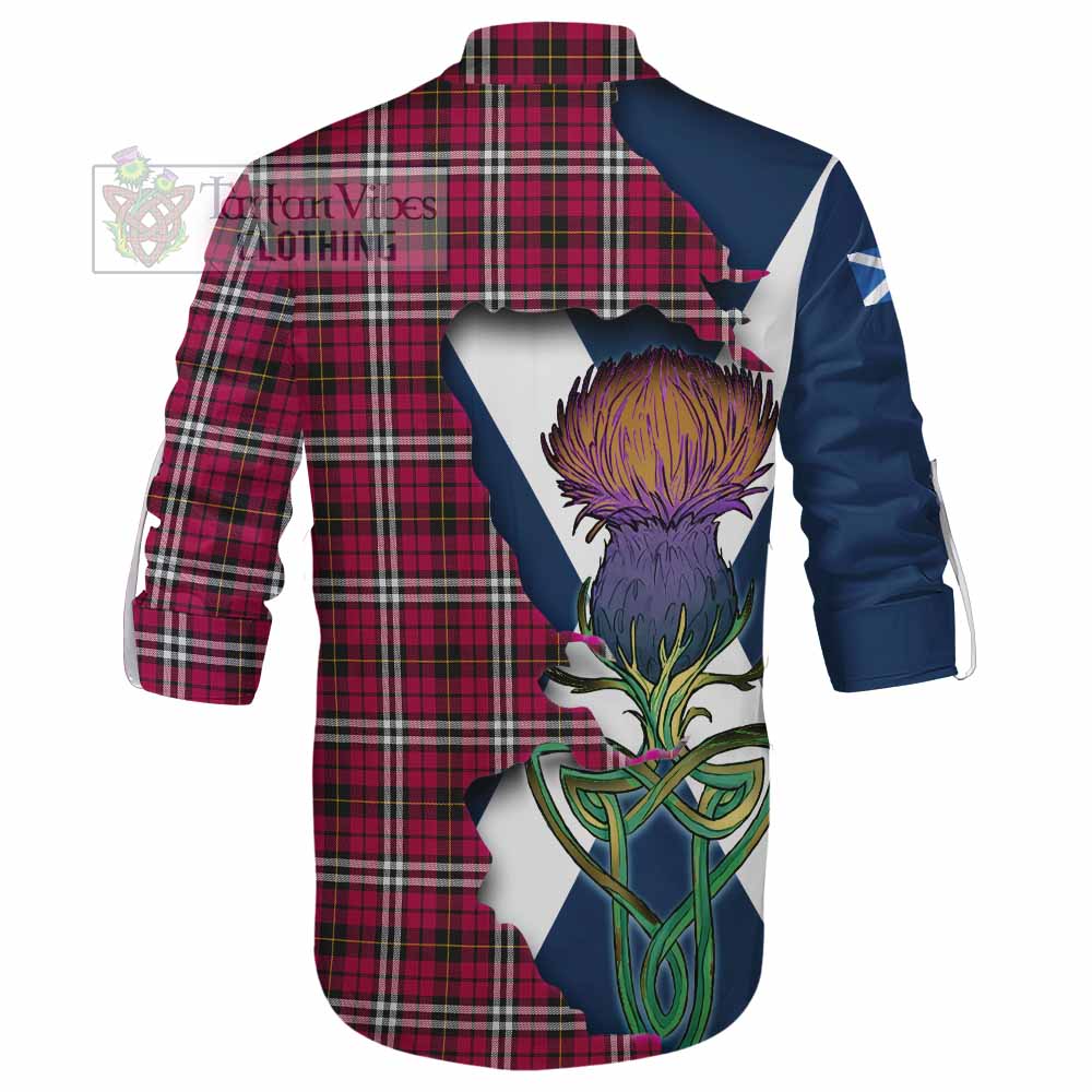 Tartan Vibes Clothing Little Tartan Family Crest Ghillie Kilt Shirt Scottish Thistle Celtic Inspired