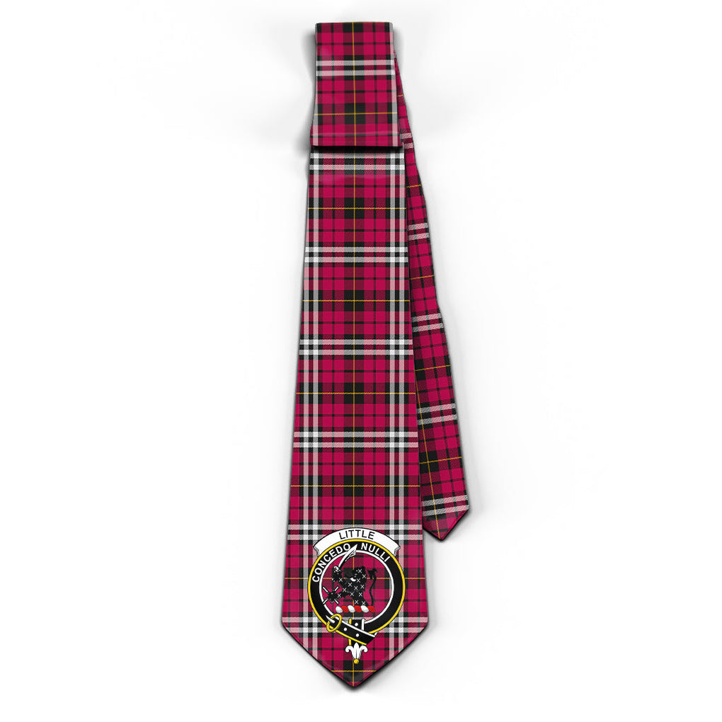 Little Tartan Classic Necktie with Family Crest - Tartan Vibes Clothing