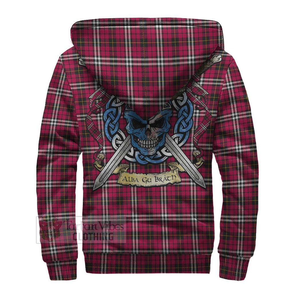 Tartan Vibes Clothing Little Tartan Sherpa Hoodie with Family Crest Celtic Skull Style
