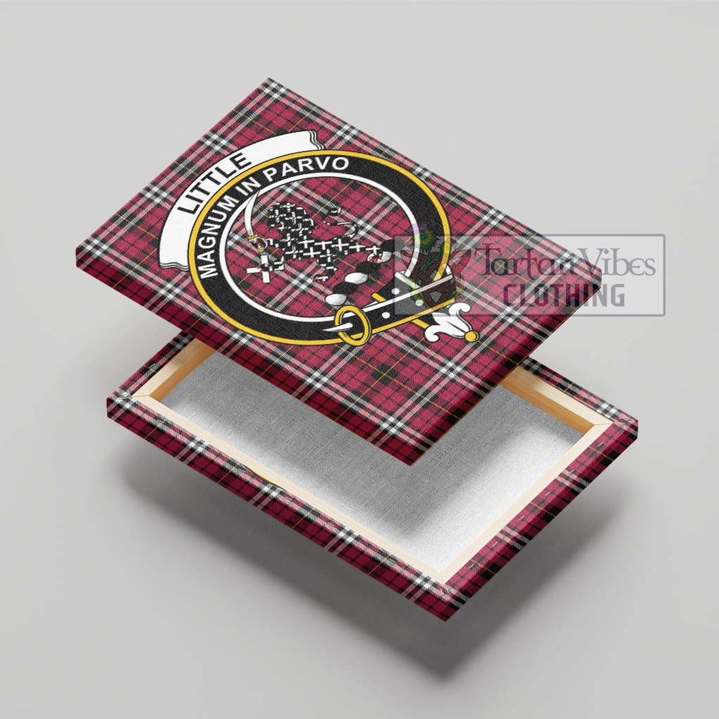 Little Tartan Canvas Print Wall Art with Family Crest - Tartan Vibes Clothing