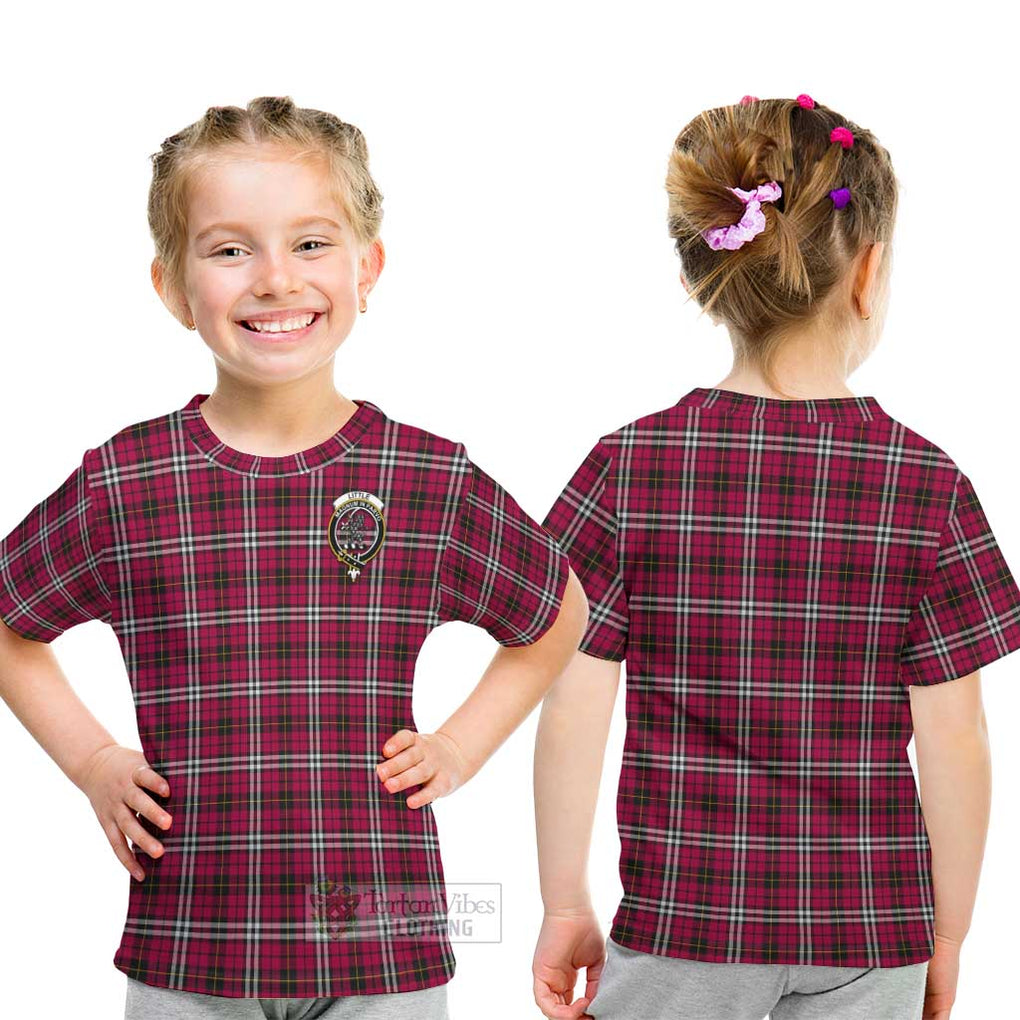 Little Tartan Kid T-Shirt with Family Crest - Tartanvibesclothing Shop