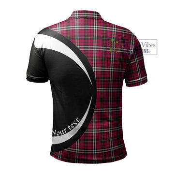 Little Tartan Men's Polo Shirt with Family Crest Circle Style - Tartan Vibes Clothing