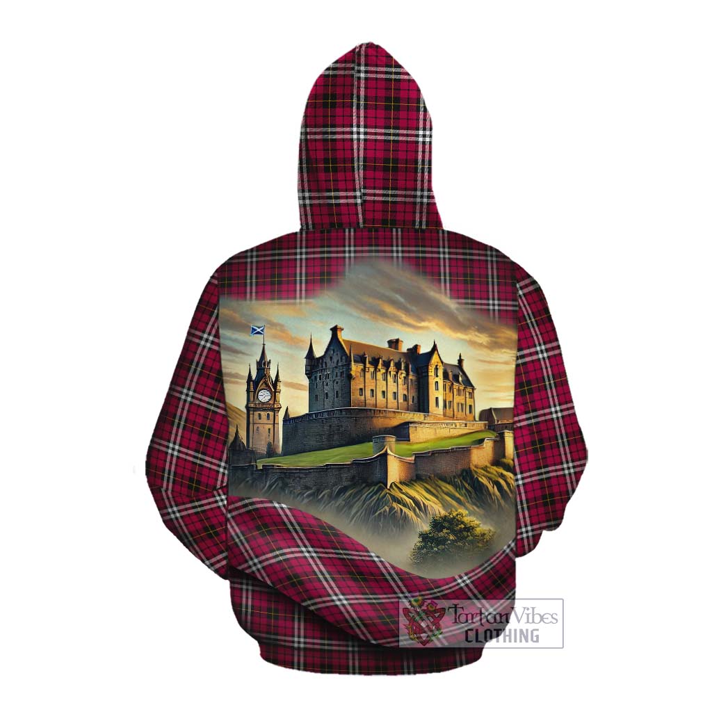 Tartan Vibes Clothing Little Tartan Family Crest Cotton Hoodie with Scottish Ancient Castle Style
