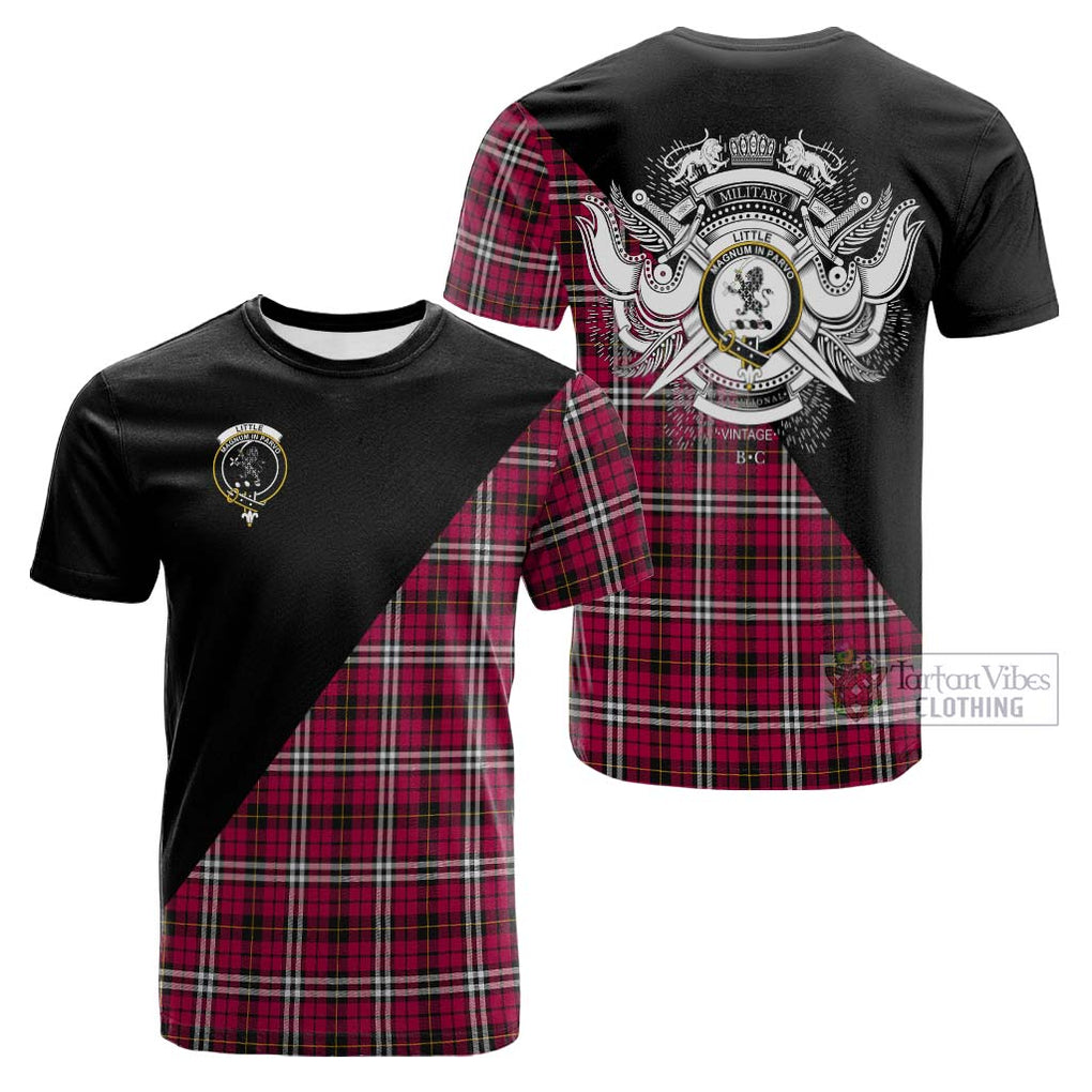 Tartan Vibes Clothing Little Tartan Cotton T-shirt with Family Crest and Military Logo Style