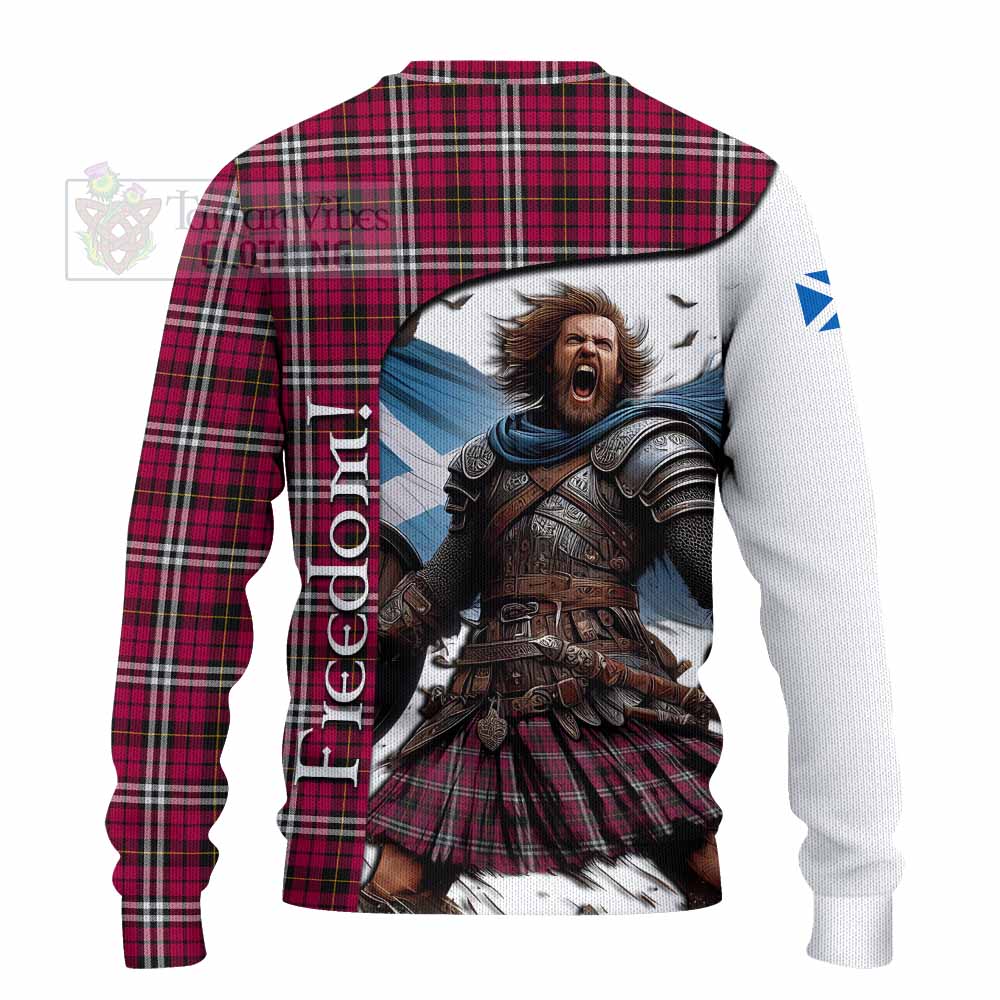 Tartan Vibes Clothing Little Crest Tartan Knitted Sweater Inspired by the Freedom of Scottish Warrior
