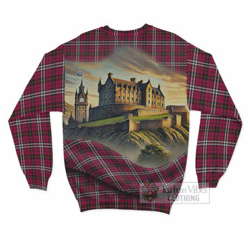 Little Tartan Family Crest Sweatshirt with Scottish Ancient Castle Style