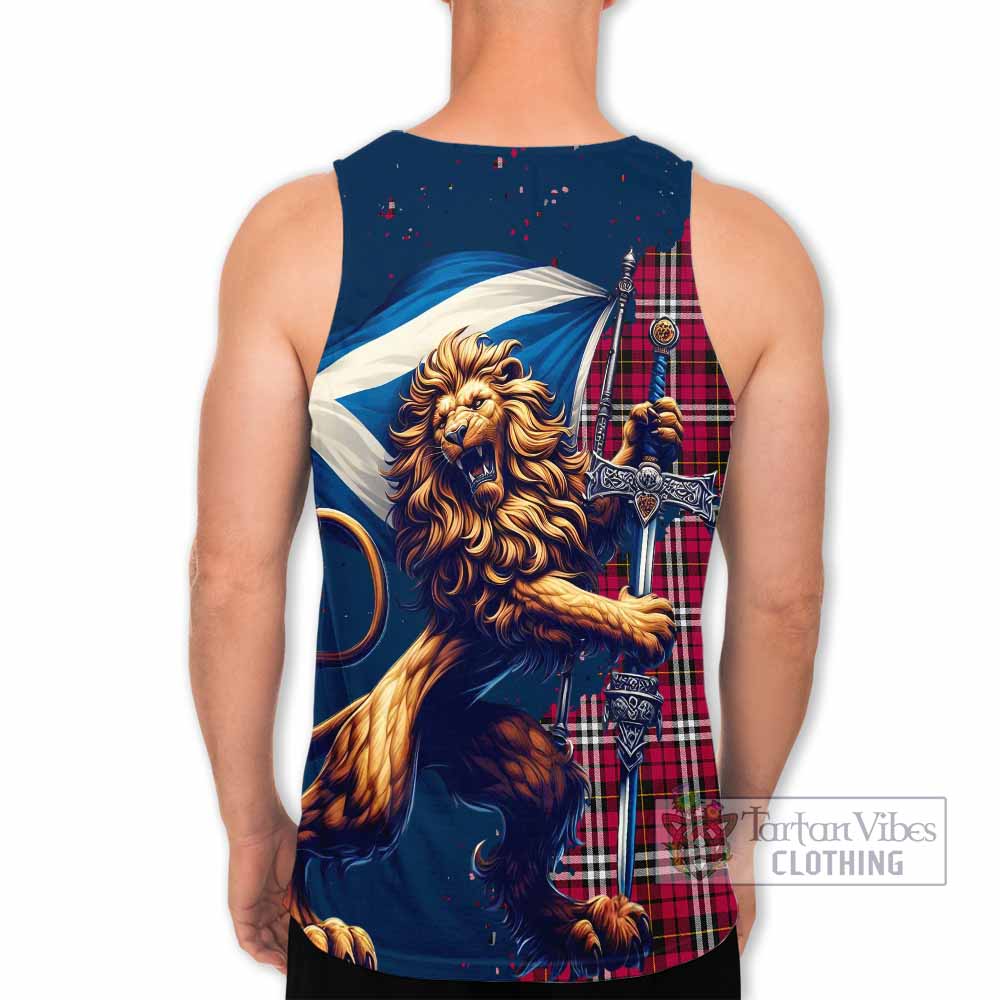 Tartan Vibes Clothing Little Tartan Family Crest Men's Tank Top with Scottish Majestic Lion