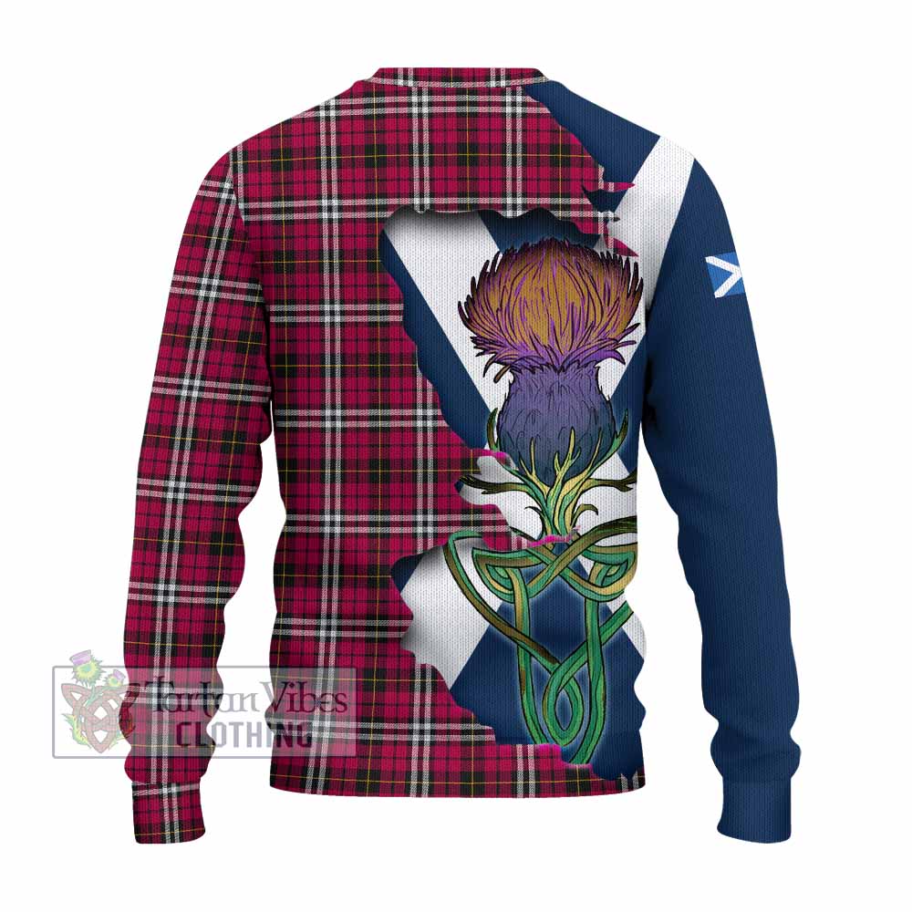 Tartan Vibes Clothing Little Tartan Family Crest Knitted Sweater Scottish Thistle Celtic Inspired