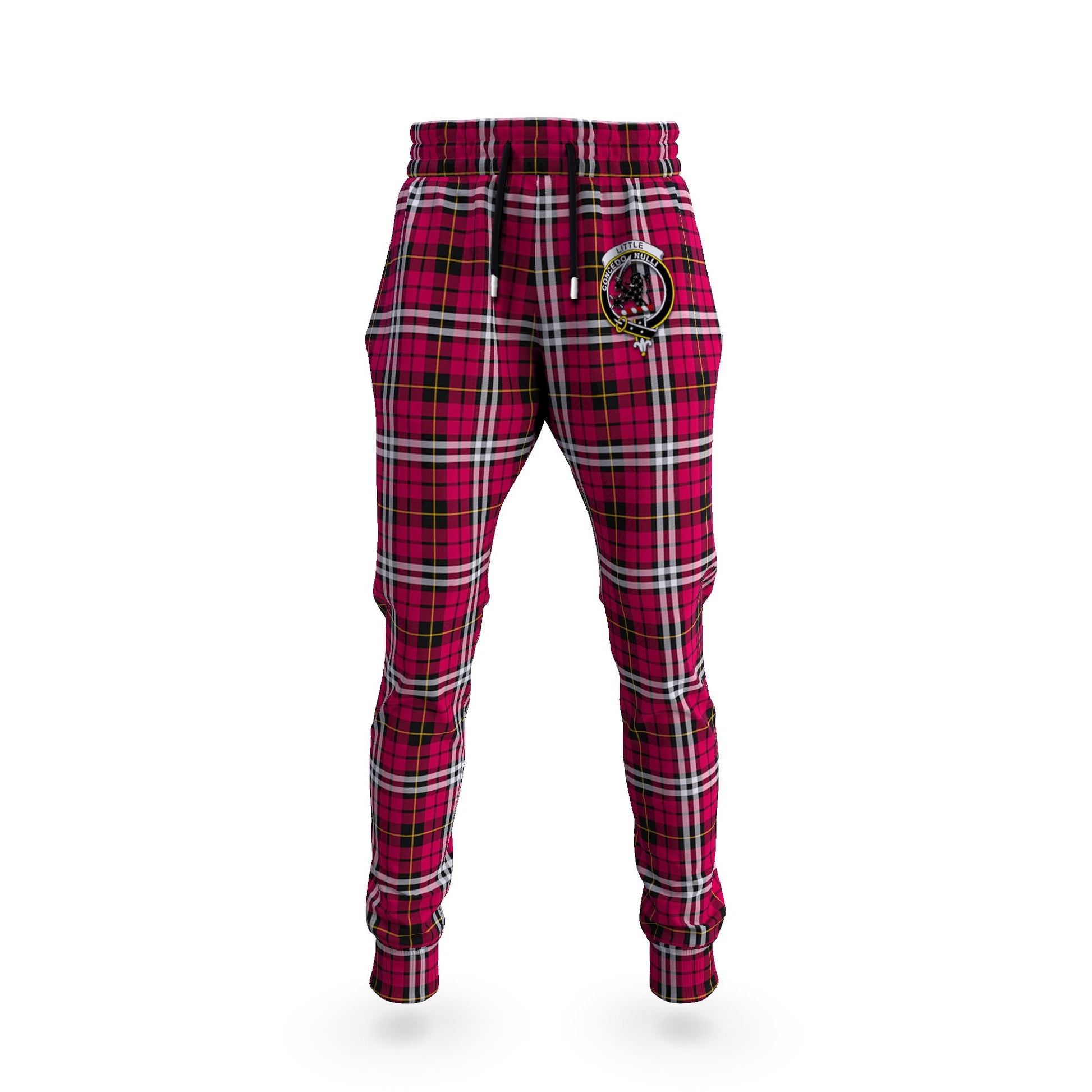 Little Tartan Joggers Pants with Family Crest 5XL - Tartan Vibes Clothing