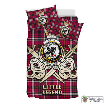 Little Tartan Bedding Set with Clan Crest and the Golden Sword of Courageous Legacy