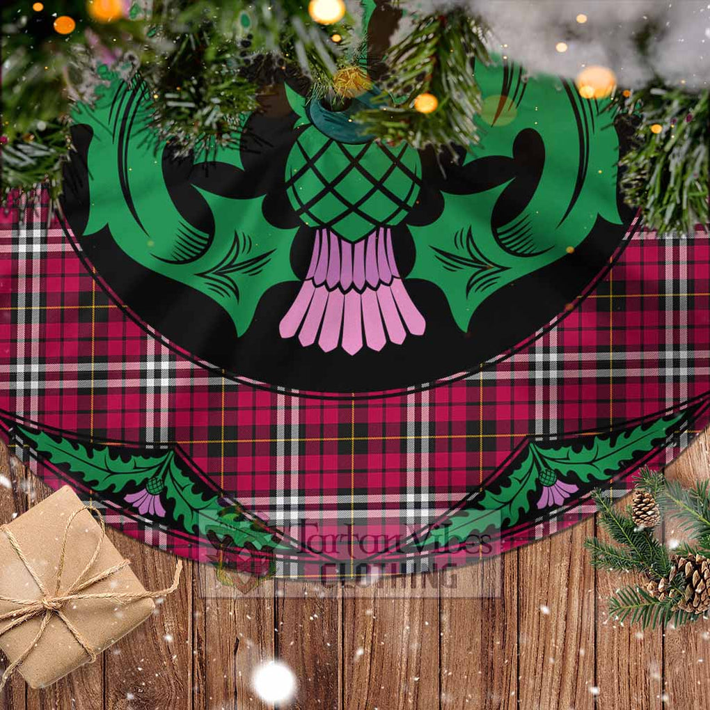 Tartan Vibes Clothing Little Tartan Christmas Tree Skirt Scottish Thistle Style