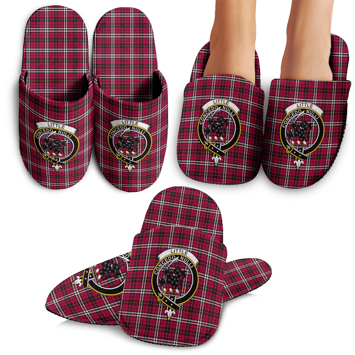 Little Tartan Home Slippers with Family Crest - Tartanvibesclothing