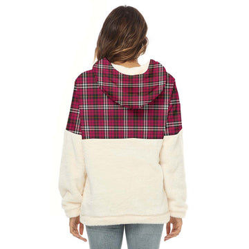Little Tartan Women's Borg Fleece Hoodie With Half Zip - Tartan Vibes Clothing
