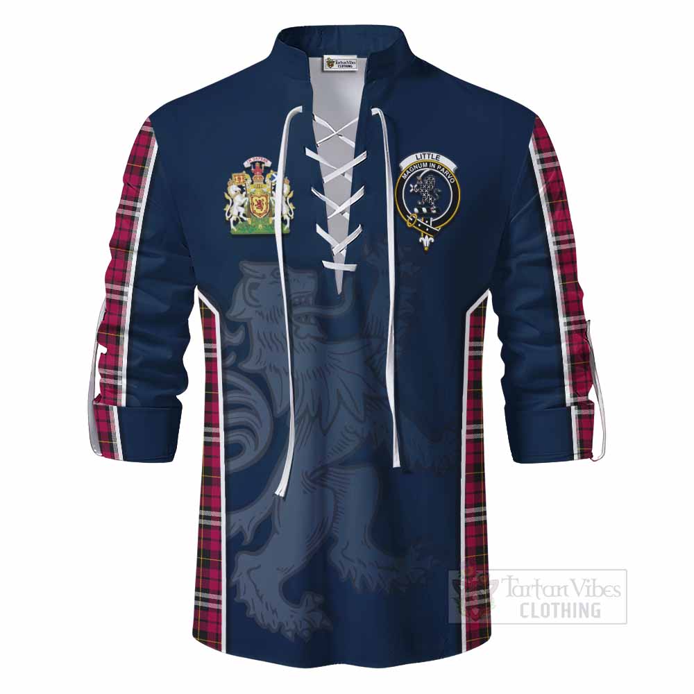 Tartan Vibes Clothing Little Tartan Ghillie Kilt Shirt with Family Crest and Lion Rampant Vibes Sport Style
