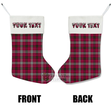 Little Tartan Christmas Stocking with Personalized Text