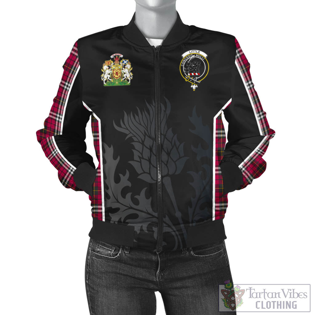 Tartan Vibes Clothing Little Tartan Bomber Jacket with Family Crest and Scottish Thistle Vibes Sport Style