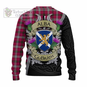 Tartan Vibes Clothing Little Tartan Family Crest Knitted Sweater Lion Rampant Royal Thistle Shield Celtic Inspired