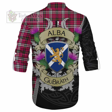 Tartan Vibes Clothing Little Tartan Family Crest Ghillie Kilt Shirt Lion Rampant Royal Thistle Shield Celtic Inspired