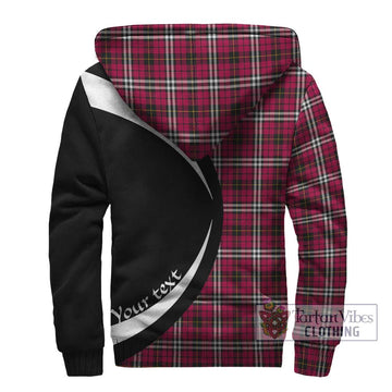 Little Tartan Sherpa Hoodie with Family Crest Circle Style