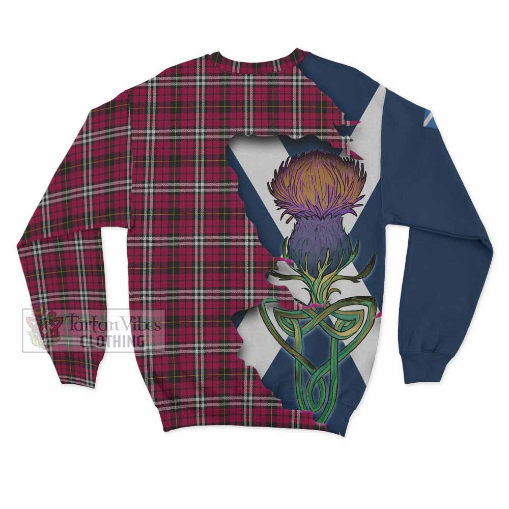 Tartan Vibes Clothing Little Tartan Family Crest Sweatshirt Scottish Thistle Celtic Inspired