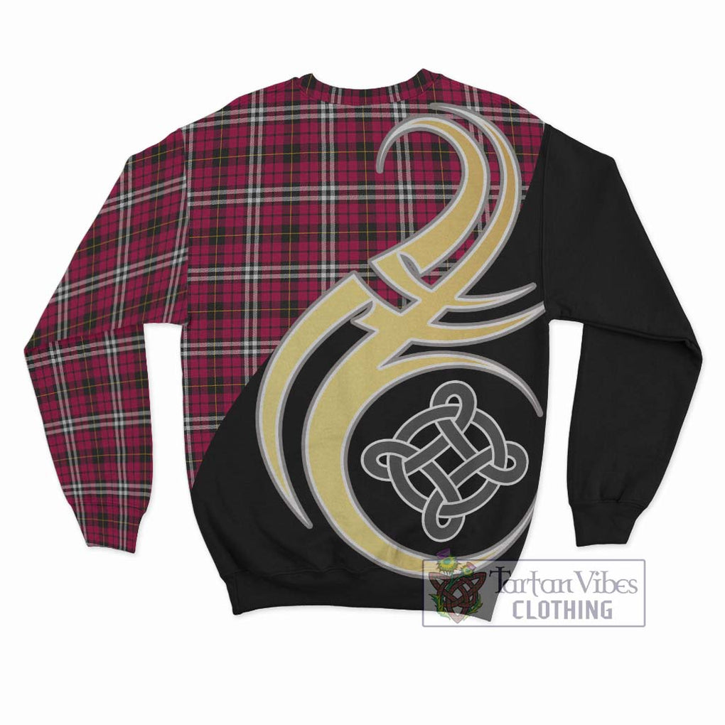 Little Tartan Sweatshirt with Family Crest and Celtic Symbol Style - Tartan Vibes Clothing