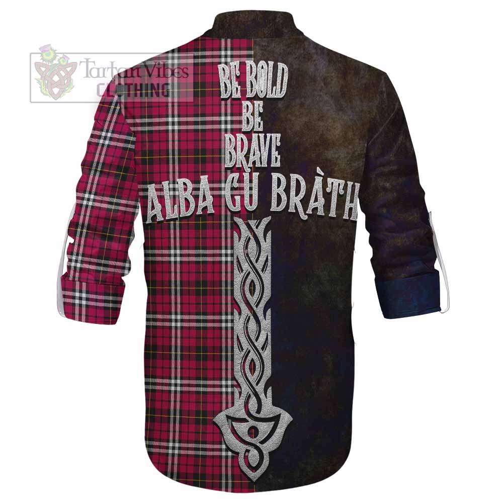 Tartan Vibes Clothing Little Tartan Family Crest Ghillie Kilt Shirt Alba Gu Brath Be Brave Lion Ancient Style