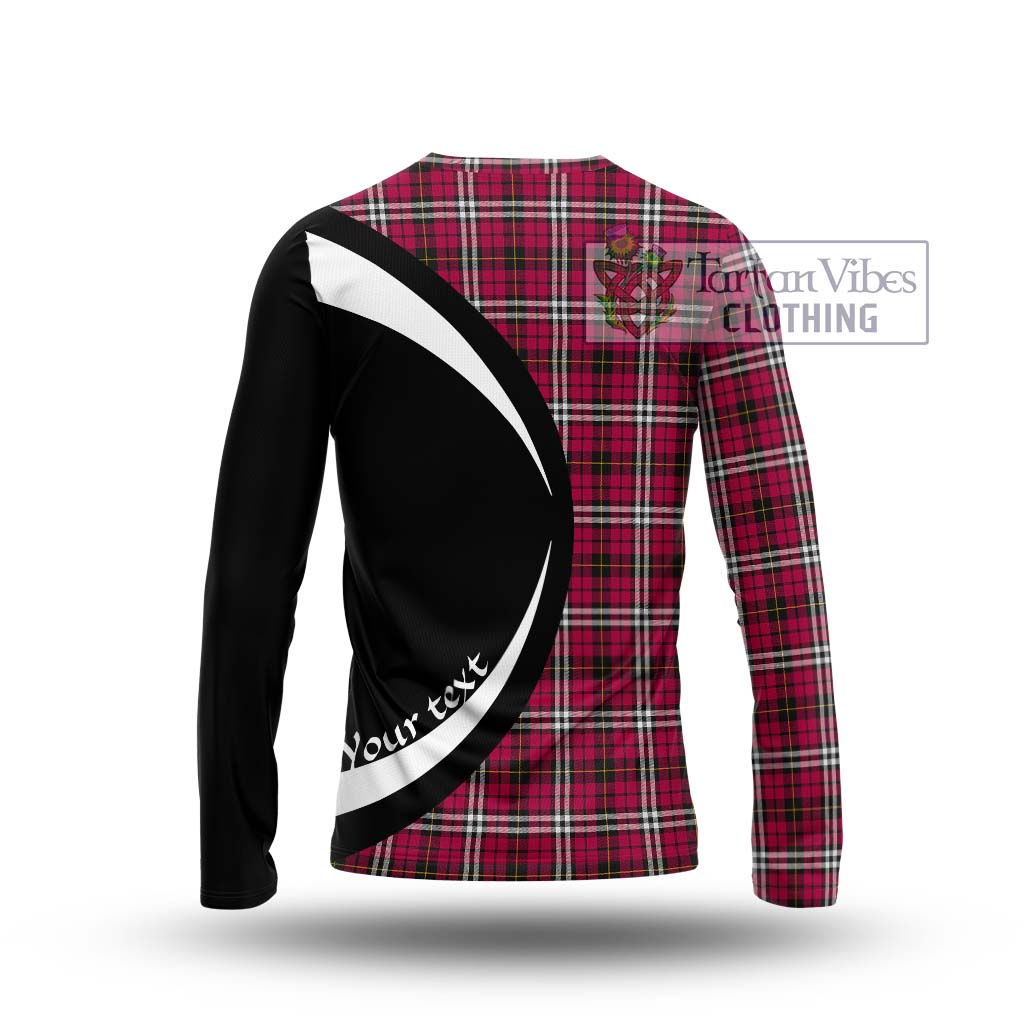 Little Tartan Long Sleeve T-Shirt with Family Crest Circle Style - Tartan Vibes Clothing