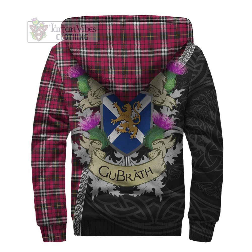 Tartan Vibes Clothing Little Tartan Family Crest Sherpa Hoodie Lion Rampant Royal Thistle Shield Celtic Inspired