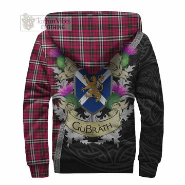 Tartan Vibes Clothing Little Tartan Family Crest Sherpa Hoodie Lion Rampant Royal Thistle Shield Celtic Inspired