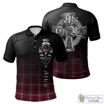 Little Tartan Polo Shirt Featuring Alba Gu Brath Family Crest Celtic Inspired
