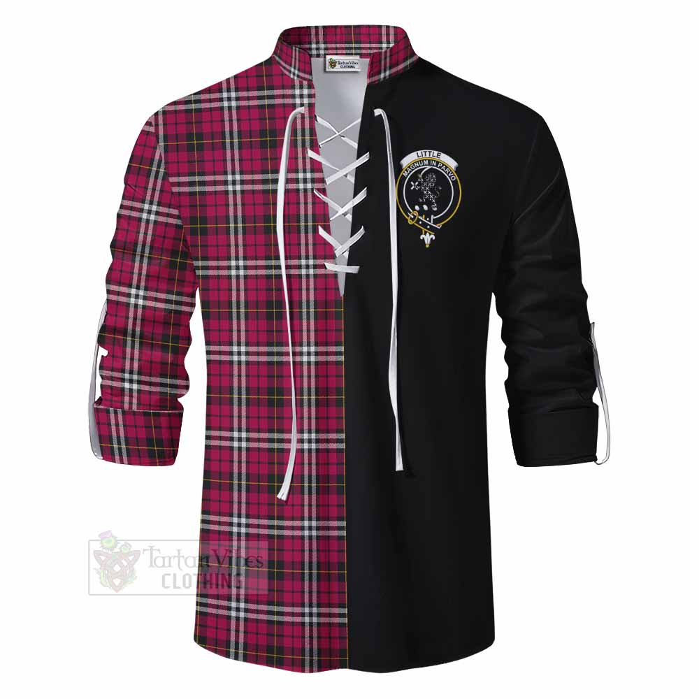 Tartan Vibes Clothing Little Tartan Ghillie Kilt Shirt with Family Crest and Half Of Me Style