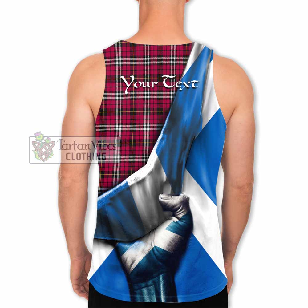 Tartan Vibes Clothing Little Tartan Men's Tank Top with Family Crest Scotland Patriotic Style