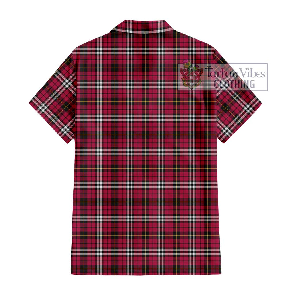 Little Tartan Short Sleeve Button Shirt with Family Crest DNA In Me Style - Tartanvibesclothing Shop