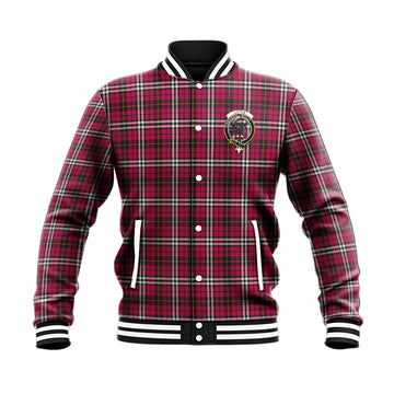 Little Tartan Baseball Jacket with Family Crest