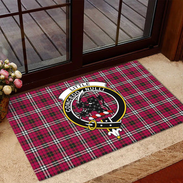 Little Tartan Rubber Doormat with Family Crest
