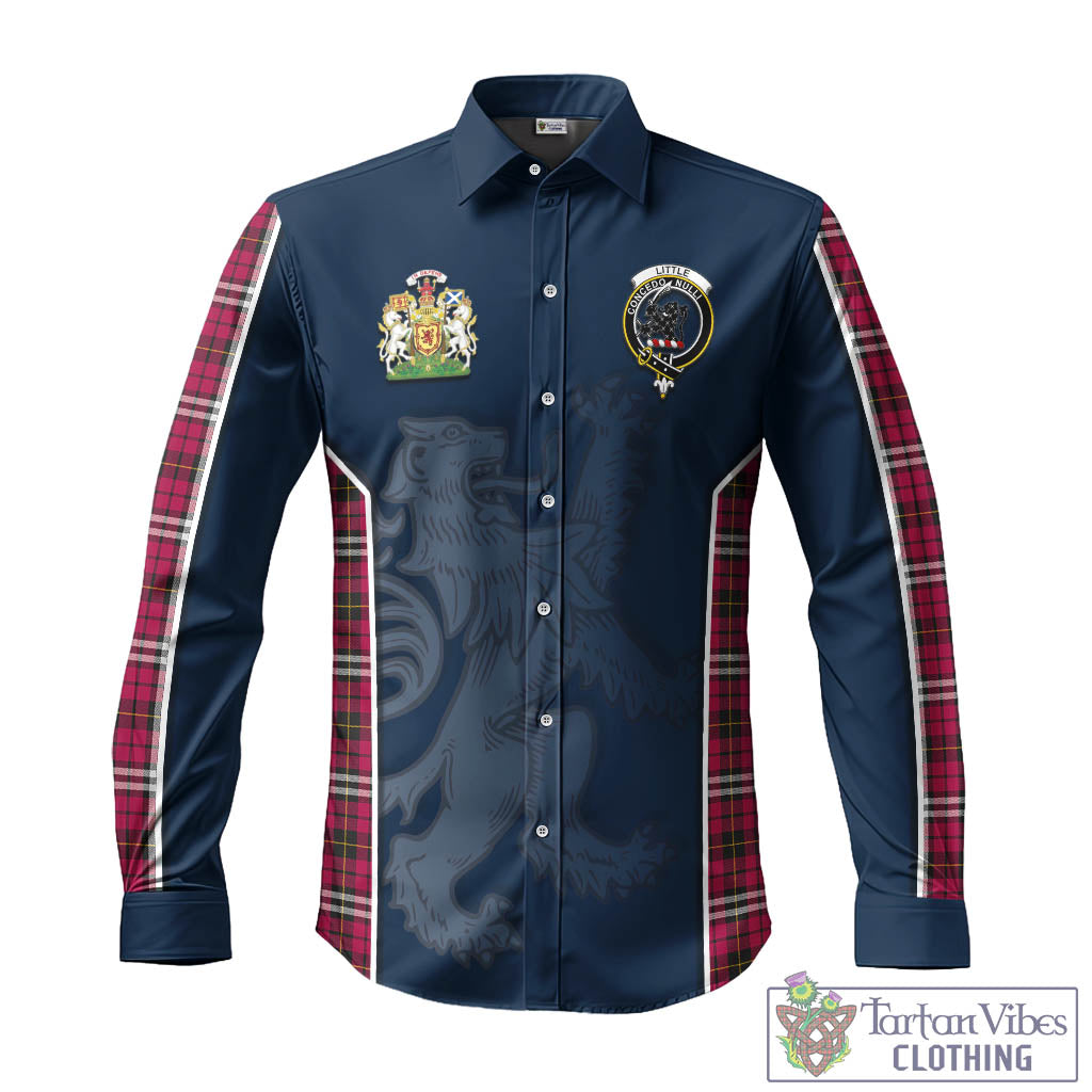 Tartan Vibes Clothing Little Tartan Long Sleeve Button Up Shirt with Family Crest and Lion Rampant Vibes Sport Style