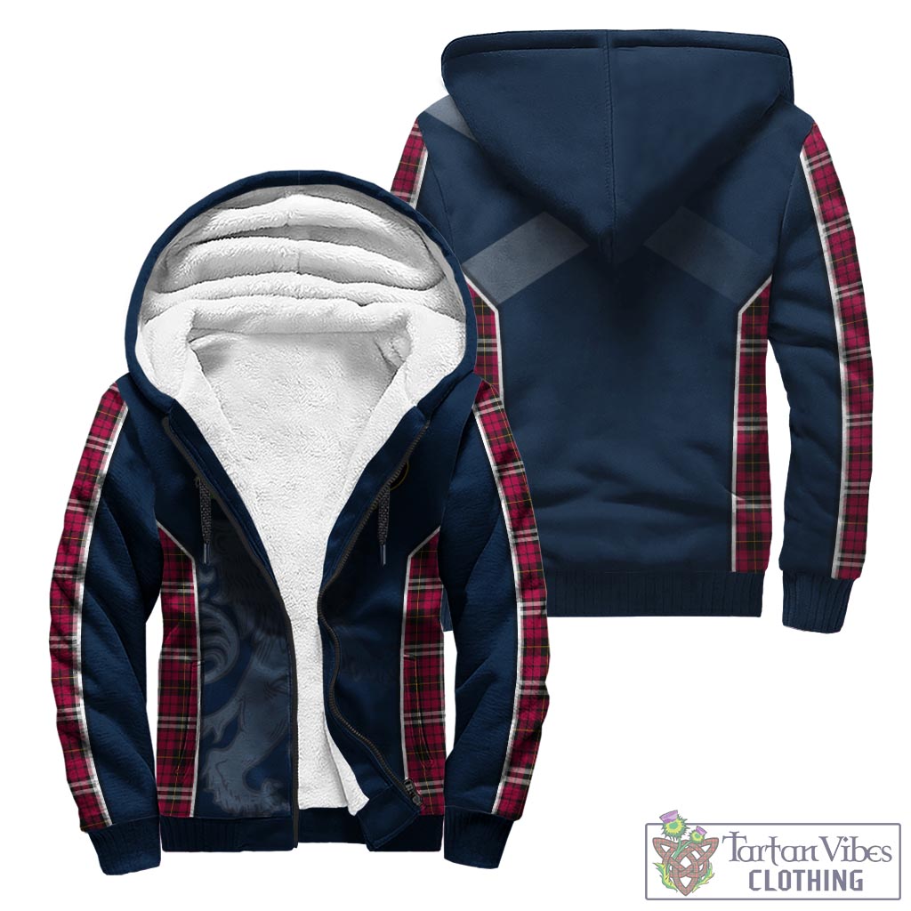 Tartan Vibes Clothing Little Tartan Sherpa Hoodie with Family Crest and Lion Rampant Vibes Sport Style