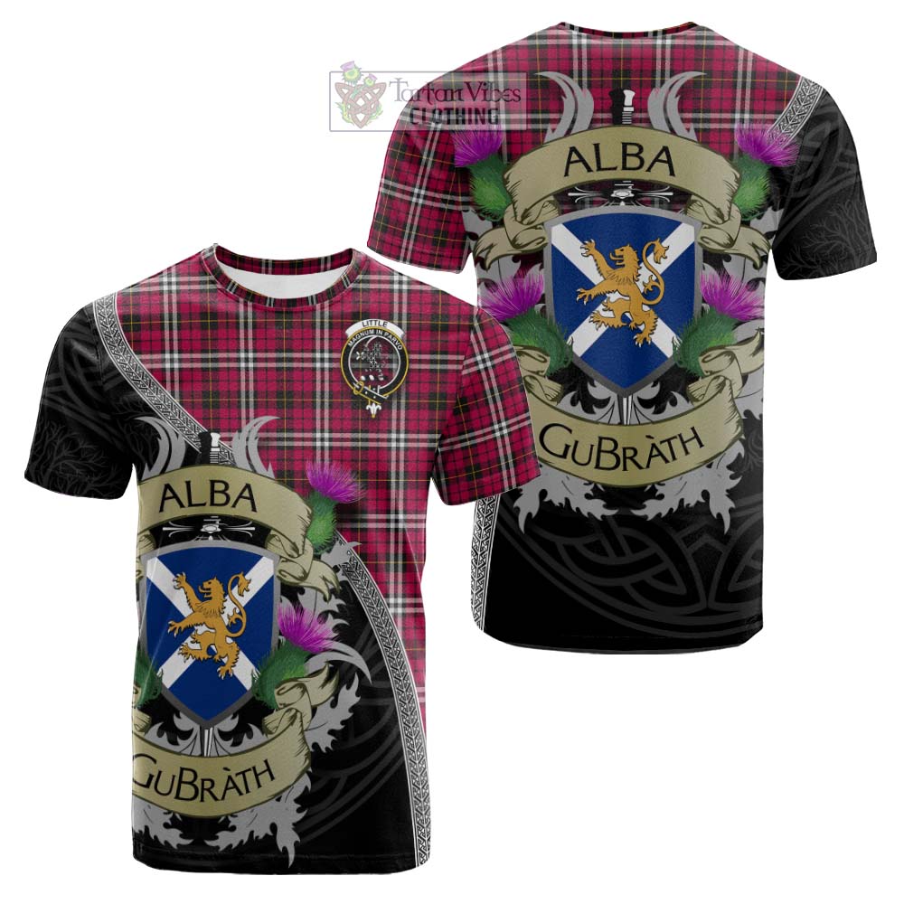 Tartan Vibes Clothing Little Tartan Family Crest Cotton T-shirt Lion Rampant Royal Thistle Shield Celtic Inspired