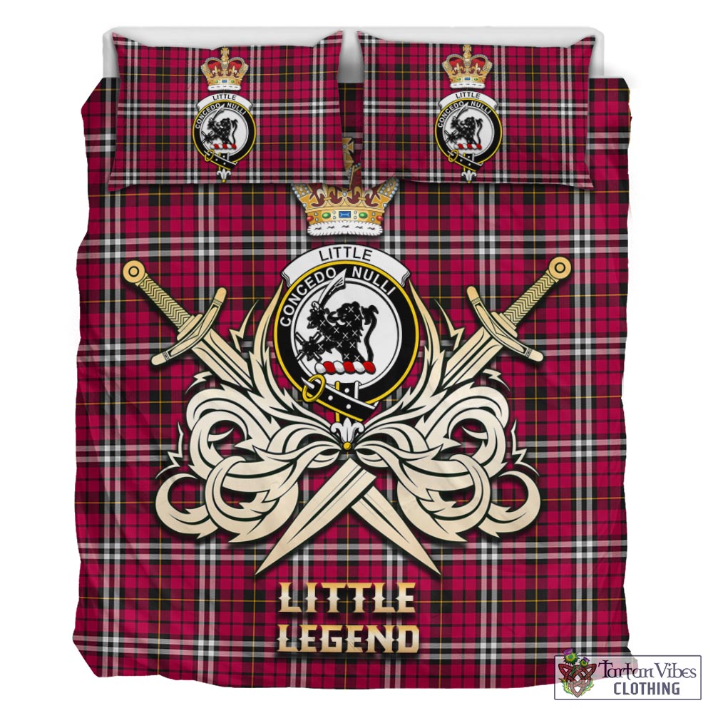 Tartan Vibes Clothing Little Tartan Bedding Set with Clan Crest and the Golden Sword of Courageous Legacy