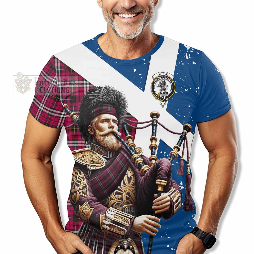 Tartan Vibes Clothing Little Tartan T-Shirt with Family Crest Scottish Bagpiper Vibes