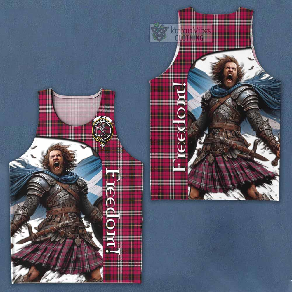 Tartan Vibes Clothing Little Crest Tartan Men's Tank Top Inspired by the Freedom of Scottish Warrior