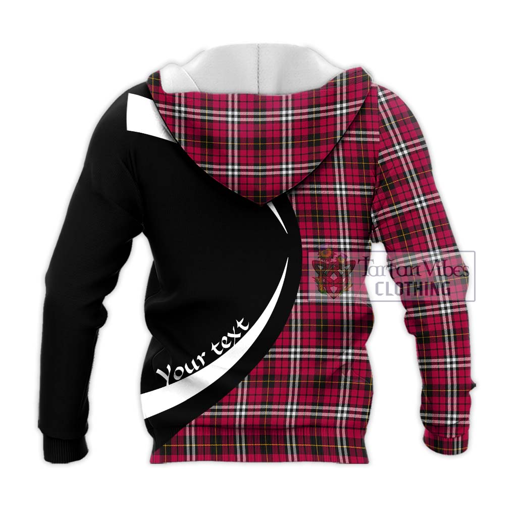 Little Tartan Knitted Hoodie with Family Crest Circle Style - Tartan Vibes Clothing