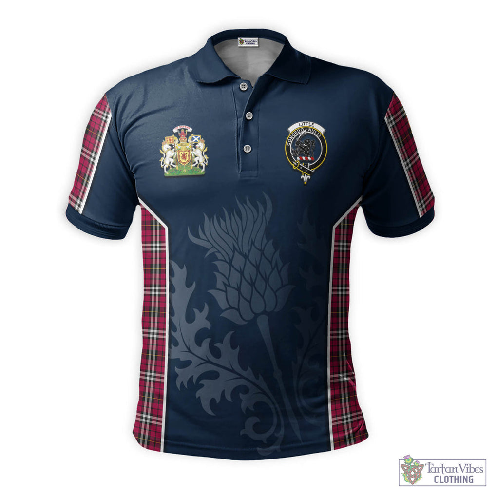 Tartan Vibes Clothing Little Tartan Men's Polo Shirt with Family Crest and Scottish Thistle Vibes Sport Style