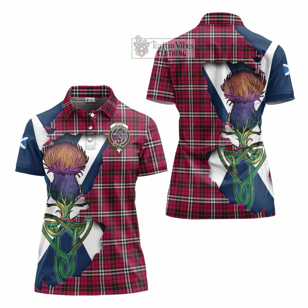 Tartan Vibes Clothing Little Tartan Family Crest Women's Polo Shirt Scottish Thistle Celtic Inspired